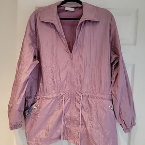 Windbreaker Floral Embroidery Lined Jacket Blair Size L Please Read Description